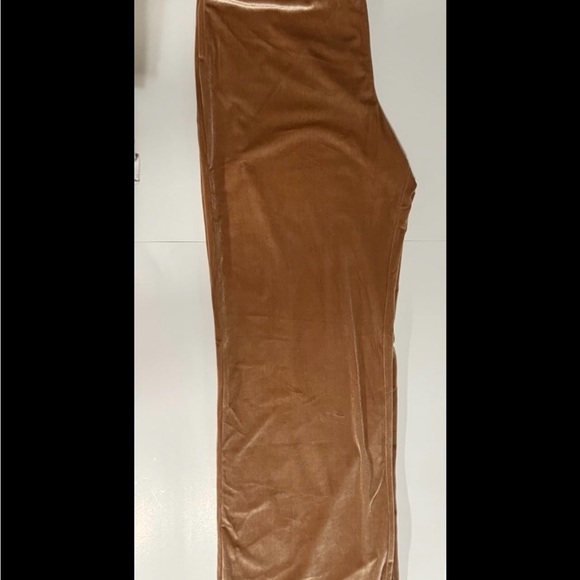 Victoria's Secret Brown Velour Pants with Pink Script - Picture 2 of 5